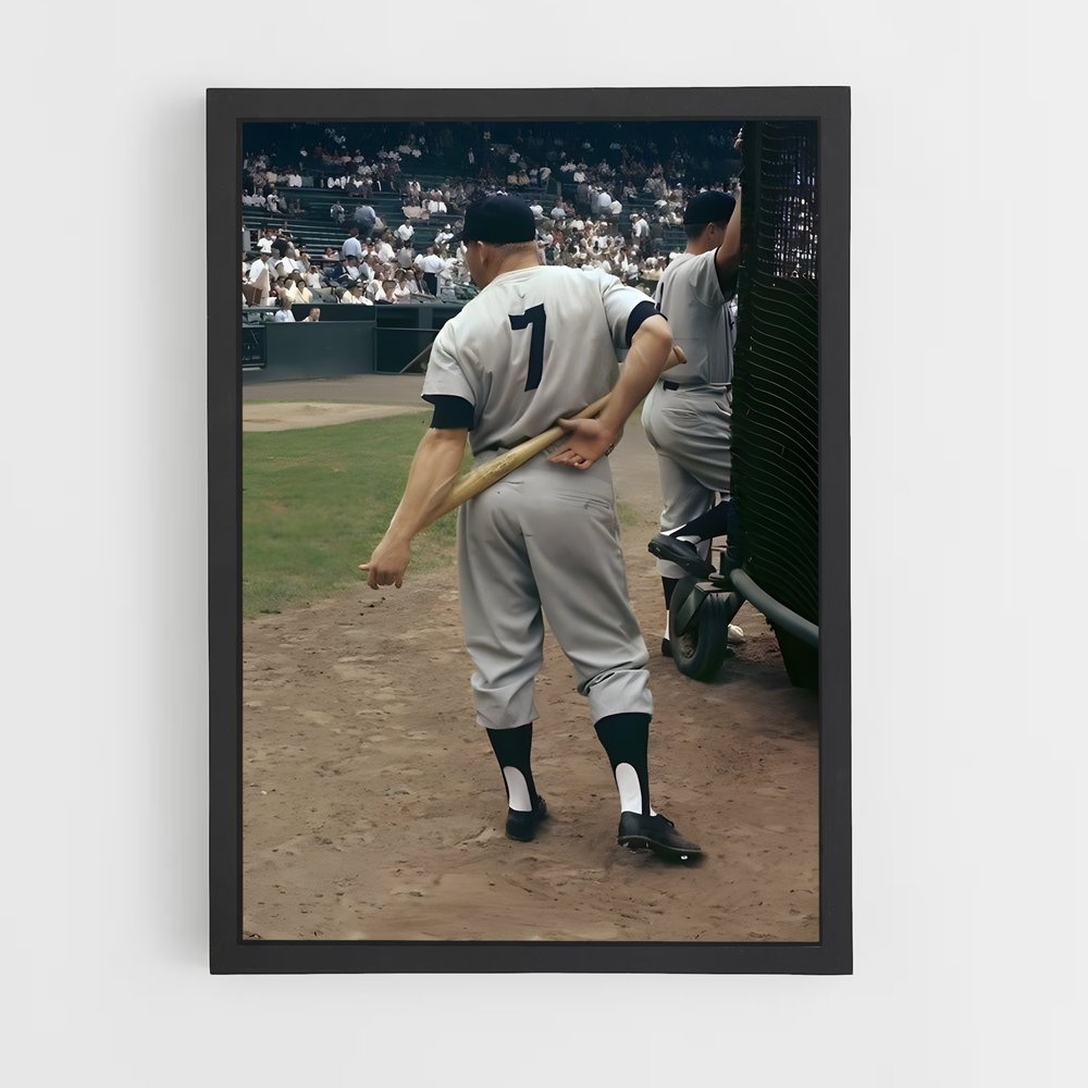 Poster Mickey mantle frappe – affiche Baseball (vue 2)